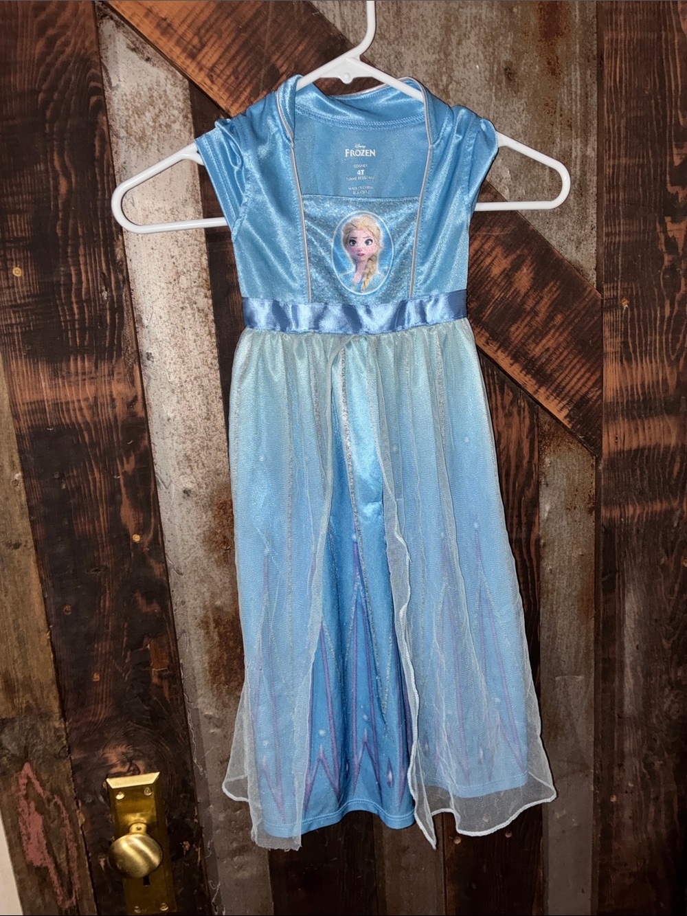 Disney Elsa Shimmery Light Blue Frozen Costume Dress